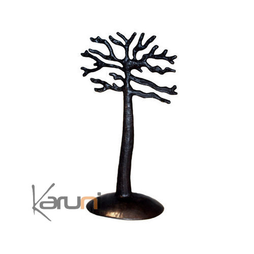 Arbre à bijoux porte-bijoux design Corail 20 cm métal recyclé Madagascar