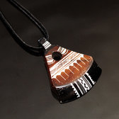 Bijoux Ethniques Touareg Collier Pendentif Grav en Pierre de l'Ar  Savon Statite 24 Triangle Niger