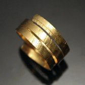 Bijoux Ethniques Bague Rglable Bronze Dor Peul Fulani 29 Anneau Spirale Large Design Karuni Bague de Phalange