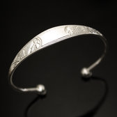 Bijoux Touareg Ethniques Bracelet en argent large Grav Enfant/Bb 04