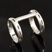 Bijoux Ethniques Touareg Bague en Argent double anneau Tige 02 Design Inspiration Karuni