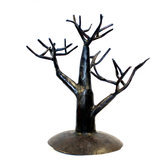 Arbre  bijoux porte-bijoux design Branche 25 cm mtal recycl baobab Madagascar