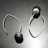 Boucles d'Oreilles en Argent et Ebne 168 Graines Design Karuni