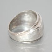 Bague jonc argent martele - inspiration touareg b