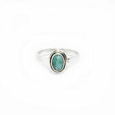 Anneau argent massif amazonite