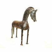 Sculpture bronze cheval dogon