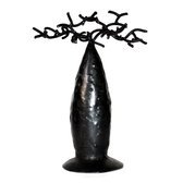 Arbre  bijoux porte-bijoux design Baobab 15 cm mtal recycl Madagascar