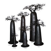 Arbre  bijoux porte-bijoux design Baobab rond 40 cm mtal recycl Madagascar b