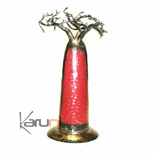 Arbre à bijoux Baobab droit Rouge 40 cm